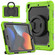 iPad 10.2 2021 / 2020 / 2019 Silicone + PC Tablet Case with Shoulder Strap - Yellow Green+Black