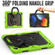 iPad 10.2 2021 / 2020 / 2019 Silicone + PC Tablet Case with Shoulder Strap - Yellow Green+Black