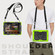 iPad 10.2 2021 / 2020 / 2019 Silicone + PC Tablet Case with Shoulder Strap - Yellow Green+Black