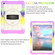 iPad 10.2 2021 / 2020 / 2019 Silicone Hybrid PC Shockproof Tablet Case with Shoulder Strap - Colorful Purple