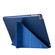iPad 10.2 2021 / 2020 / 2019 Silk Texture Horizontal Deformation Flip Leather Case with Holder - Blue