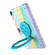 iPad 10.2 2021 / 2020 / 2019 Spider Turntable Handle Stress Relief Tablet Case - Gradient Color Blue