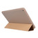 iPad 10.2 2021 / 2020 / 2019 TPU Horizontal Flip Leather Case, with Three-folding Holder - Gold