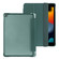 iPad 10.2 2021 / 2020 / 2019 Tri-fold Holder TPU Cover Frosted Leather Smart Tablet Case withh Pen Slot - Dark Green