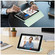 iPad 10.2 2021 / 2020 / 2019 Tri-fold Holder TPU Cover Frosted Leather Smart Tablet Case withh Pen Slot - Light Green