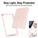 iPad 10.2 2021 / 2020 / 2019 Tri-fold Holder TPU Cover Frosted Leather Smart Tablet Case withh Pen Slot - Rose Gold