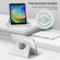 iPad 10.2 2021 / 2020 360 Rotation Detachable Clear Acrylic Leather Tablet Case - Grey