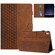 iPad 10.2 2021 / Air 10.5 Building Blocks Embossed Leather Smart Tablet Case - Brown