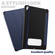 iPad 10.2 2021 / Air 10.5 Carbon Fiber Leather Smart Tablet Case - Navy Blue