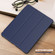 iPad 10.2 2021 / Air 10.5 Carbon Fiber Leather Smart Tablet Case - Navy Blue