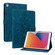iPad 10.2 2021 / Air 10.5 Lily Embossed Leather Smart Tablet Case - Dark Blue