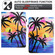 iPad 10.2 2021 / Air 10.5 Painted Litchi Leather Sewing Smart Tablet Case - Coconut Tree