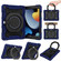 iPad 10.2 2021 Armor Contrast Color Silicone + PC Tablet Case - Navy Blue
