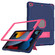 iPad 10.2 2021 Contrast Color Robot Shockproof Silicone + PC Tablet Case - Navy Blue Rose