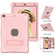 iPad 10.2 2021 Contrast Color Robot Shockproof Silicone + PC Tablet Case - Rose Gold