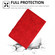 iPad 10.2 2021/2020/2019 / 10.5 2019/2017 Tower Embossed Leather Smart Tablet Case - Red