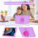 iPad 10.2 2021/2020/2019 Kickstand PC Hybrid Silicone Tablet Case - Purple Rose Red