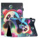 iPad 10.2 2021/2020/2019/ Air 3 Coloured Drawing Stitching Smart Leather Tablet Case - Panda