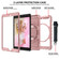 iPad 10.2 360 Degree Rotating Case with Pencil Holder, Kickstand Shockproof Heavy Duty with Shoulder Strap,Hand Strap - Rose Gold