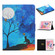 iPad 10.2 Colored Drawing Pattern Horizontal Flip Leather Case with Holder & Card Slots & Sleep / Wake-up Function - Moonlight Cat