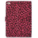 iPad 10.2 Colored Drawing Pattern Horizontal Flip PU Leather Case with Holder & Card Slot & Sleep / Wake-up Function - Red Pink Leopard