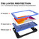iPad 10.2 Contrast Color Silicone + PC Combination Case with Holder - Black + Blue iPad 10.2 Contrast Color Silicone + PC Combination Case with Holder - Black + Blue