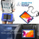iPad 10.2 Contrast Color Silicone + PC Combination Case with Holder - Dark Blue + Black