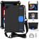 iPad 10.2 Honeycomb Design EVA + PC Four Corner Shockproof Protective Case with Straps - Black Blue