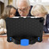 iPad 10.2 Honeycomb Design EVA + PC Four Corner Shockproof Protective Case with Straps - Black Blue