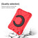 iPad 10.2 PC + Silicone Shockproof Combination Case with 360 Degree Rotating Holder & Handle - Red+Black