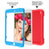 iPad 10.2 PC + Silicone Shockproof Combination Case with 360 Degree Rotating Holder & Handle - Red+Blue
