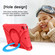 iPad 10.2 PC + Silicone Shockproof Combination Case with 360 Degree Rotating Holder & Handle - Red+Blue