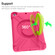 iPad 10.2 PC + Silicone Shockproof Combination Case with 360 Degree Rotating Holder & Handle - Rose Red+Green