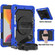 iPad 10.2 Shockproof Colorful Silica Gel + PC Protective Case with Holder & Shoulder Strap & Hand Strap & Pen Slot - Blue