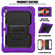 iPad 10.2 Shockproof Colorful Silica Gel + PC Protective Case with Holder & Shoulder Strap & Hand Strap & Pen Slot - Purple