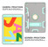 iPad 10.2 Shockproof PC + Silicone Protective Case with Holder & Pen Slot - Gray + Mint Green