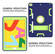 iPad 10.2 Shockproof PC + Silicone Protective Case with Holder & Pen Slot - Navy Blue + Yellow Green