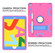 iPad 10.2 Shockproof PC + Silicone Protective Case with Holder & Pen Slot - Rose Red+Blue