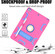 iPad 10.2 Shockproof PC + Silicone Protective Case with Holder & Pen Slot - Rose Red+Blue