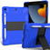 iPad 10.2 Shockproof Two-Color Silicone Protection Case with Holder & Pen Slot - Blue+Black