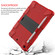 iPad 10.2 Shockproof Two-Color Silicone Protection Case with Holder & Pen Slot - Red+Black