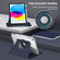iPad 10th Gen 10.9 2022 360 Rotation Detachable Clear Acrylic Leather Tablet Case - Dark Blue