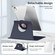 iPad 10th Gen 10.9 2022 360 Rotation Detachable Clear Acrylic Leather Tablet Case - Dark Blue