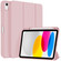 iPad 10th Gen 10.9 2022 3-fold TPU Smart Leather Tablet Case with Pen Slot - Pink
