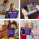 iPad 10th Gen 10.9 2022 Bumblebee Silicone + PC Shockproof Tablet Case with Holder - Black Purple
