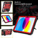 iPad 10th Gen 10.9 2022 Bumblebee Silicone + PC Shockproof Tablet Case with Holder - Black Red