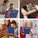 iPad 10th Gen 10.9 2022 Bumblebee Silicone + PC Shockproof Tablet Case with Holder - Navy Blue