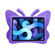 iPad 10th Gen 10.9 2022 Butterfly Bracket Style EVA Children Shockproof Tablet Protective Case - Purple