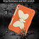 iPad 10th Gen 10.9 2022 Butterfly Kickstand Heavy Duty Hard Rugged Tablet Case - Gream Gold Orange