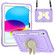 iPad 10th Gen 10.9 2022 Butterfly Kickstand Heavy Duty Hard Rugged Tablet Case - Gream Light Purple
